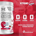 Xtend Original BCAA Powder Airheads Candy Flavor,7g BCAA and 2.5g L-Glutamine,Sugar Free Post Workout Muscle Recovery Drink with Amino Acids for Men & Women,30 Servings,(Pack of 2)
