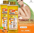 Turmeric Oil Super Whitening Face & Body Moisturizer Nourishing Anti-aging Correct Spots Wrinkle Skincare Essential oil 500ml/16.9oz (500ml/16.9oz)