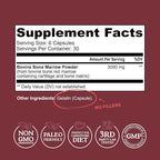 Bovine Bone Marrow Supplement - 100% Grass Fed and Pasture Raised in New Zealand- Freeze Dried, 3rd Party Lab Tested, Non GMO, No Fillers – Supports Collagen, Joint, Bone & Immune Health- 180 Capsules