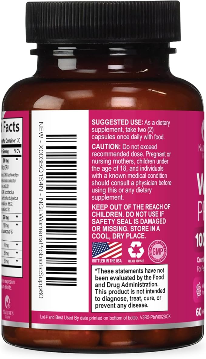 Probiotics For Women 100 Billion CFU Per Serving - Women's Probiotic For Digestive Health 16 Unique Strains - Daily Vaginal PH Balance & Feminine Health Support, Womens Probiotic - 60 Capsules