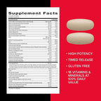 GNC Mega Men Multivitamin Caplets, Clinically Proven to Feel Better, Immune Support, Energy Support, B Vitamins, Vitamin D-3, Timed Release, 180 Caplets