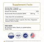 High Purity NMN 60000mg -Zero Smell Easy to Swallow Nicotinamide Mononucleotide Supplement for NAD+ Support - Cellular Energy&Vitality Boost - Made in USA -cGMP -120 Capsules 60-Days Supply