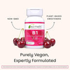 EZ Melts Dissolvable Vitamin B1 25 mg - Thiamin Supplement for Energy, Stress & Cellular Support - No Artificial Flavors - Non-GMO & Vegan - Cherry Burst - 90 Dissolvable Tablets (45 Servings)