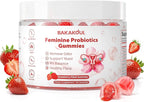 Feminine Balance Gummies for Women,Vaginal Probiotics Supports pH Balance, Digestive Health,Vegan,Gluten-Free, Strawberry Flavor with Filled,60 Gummies