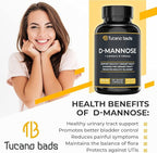 Urinary Tract Infection Treatments D Mannose 1000mg Capsules - Potent D-Mannose & Cranberry Pills with Hibiscus Extract - Healthy Bladder Control, Strength Urinary Tract Support (120 Capsules)
