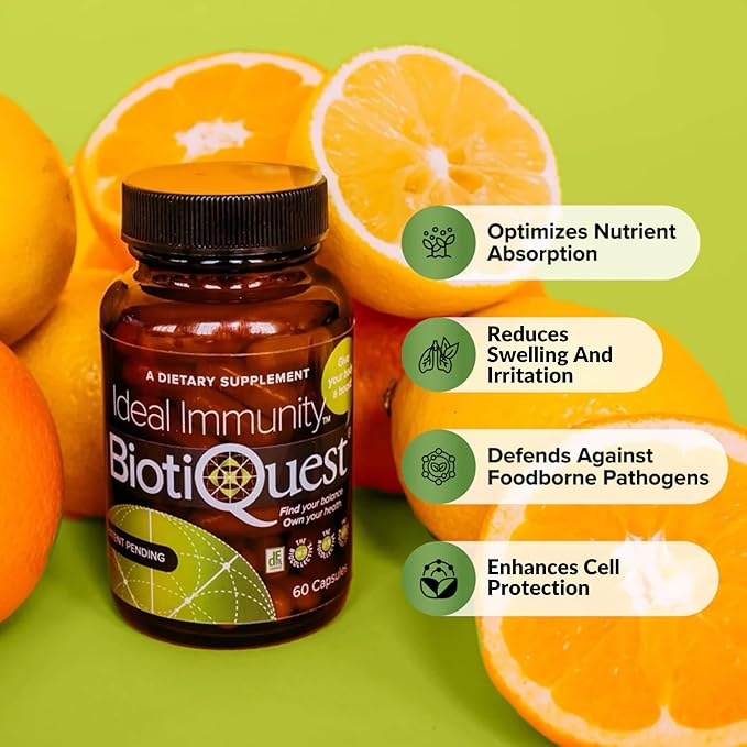 BiotiQuest Ideal Immunity Probiotics to Balance Your Gut and Build Immune System Resilience, 12 Billion CFU, Non-GMO, and Gluten Free, 60 Capsules
