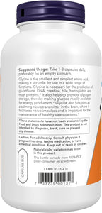 Now Supplements, Glycine 1,000 mg Free-Form, Neurotransmitter Support*, 250 Veg Capsules