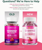 Magnesium Glycinate Plus Gummies 860mg, Sugar-Free, Non-GMO, Gluten-Free, Magnesium Gummies for Adults & Kids, Sleep, Relaxation & Focus, Magnesium Supplement for Women, Mixed Berry Flavor, 120 Count