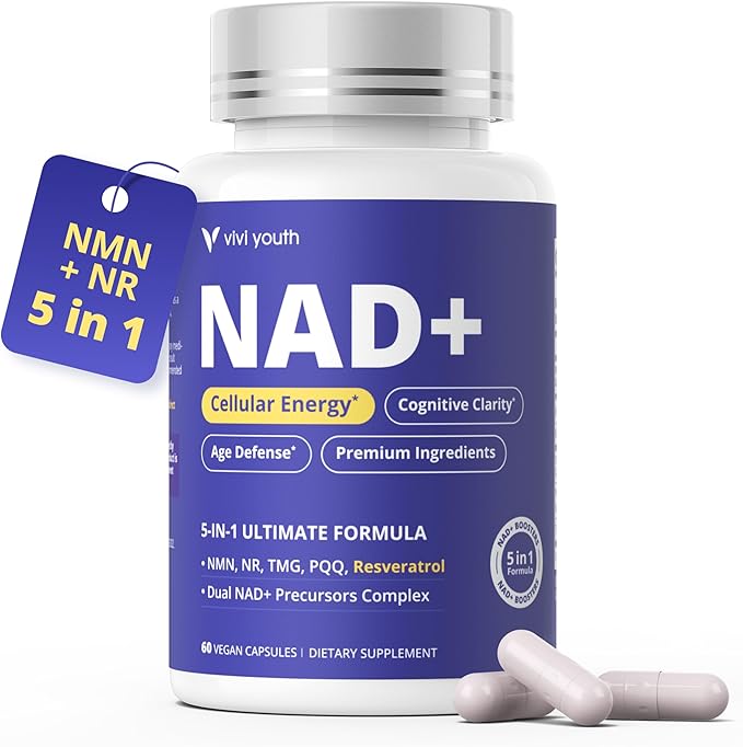 NAD+ Supplement for Women & Men – Multi-Pathway NAD Booster for Energy, Focus & Metabolic Health – with NMN 250mg, NR 100mg, Resveratrol, PQQ & Betaine