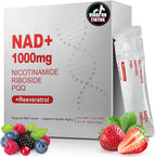 1000mg High-Potency NAD+ Liquid Supplement, Nicotinamide Riboside & Resveratrol with PQQ, Boosts Cellular Energy, Focus & Healthy Aging - 1 Pc