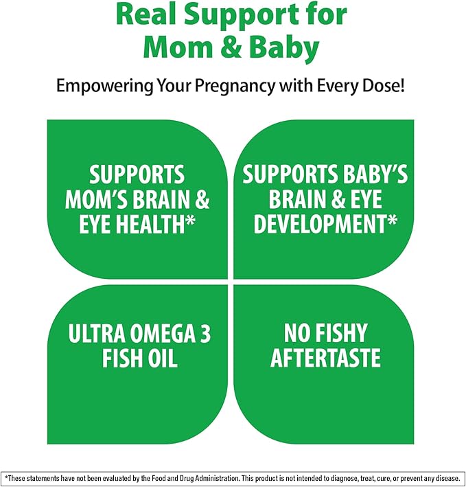 Rainbow Light Prenatal DHA Vitamins for Women | 180 Softgels | Ultra Omega 3 Fish Oil (EPA & DHA) | Supports Brain & Eye Health for Mom and Baby | for Pregnancy & Nursing