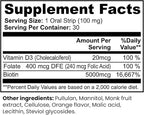 Biotin Oral Dissolving Strips 5000mcg – Fast Absorbing Sublingual Vitamin B7 – Vegan, Gluten Free, Sugar Free – Supports Hair, Skin & Nails – Orange Flavor – 30 Strips