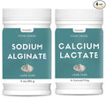 3oz Sodium Alginate Powder & 6oz Calcium Lactate Powder, Perfect for Making Luxurious Caviar Spheres, Food Grade, Value Pack (Bundle with 2 Items)