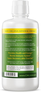Organa Trace Minerals - Liquid Colloidal Minerals Supplements - Plant Derived for Maximum Absorption - Colloidal Minerals Liquid for Wellness - 32 Ounces