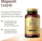 Solgar Megasorb CoQ-10 100 mg, 90 Softgels - Supports Healthy Aging - Coenzyme Q10 Supplement - Enhanced Absorption - Non-GMO, Gluten Free, Dairy Free - 90 Servings, (Pack of 2)