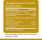 Premier Research Labs Vitamin C Supplement - Natural Vitamin C, Whole Food Vitamin C, Essential C Complex, Pure with Bioflavonoids & Organic Ingredients - 60 Vegetarian Capsules (Pack of 2)