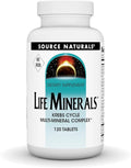 Source Naturals High Bioactivity Life Minerals, Iron Free - Krebs Cycle Multi-Mineral Complex - 120 Tablets