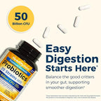 NewRhythm Probiotics 50 Billion CFU 20 Strains, 90 Veggie Capsules, Targeted Release Technology, Stomach Acid Resistant, No Need for Refrigeration, Non-GMO, Gluten Free