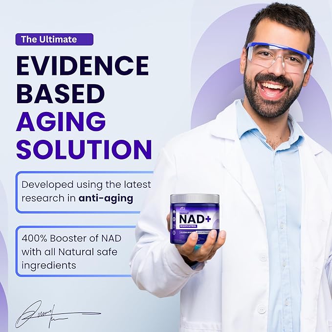 PHM NAD Resveratrol Supplement - 10,000mg Extra Strength | NAD+ Liposomal Supplements for Men and Women | NMN & NMNH Alternative | 90 Capsules, 1.5 Months Supply