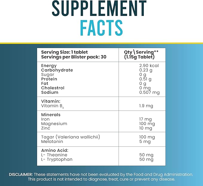Zzowin Sleep Support Supplement – 5mg Melatonin, Valerian Root, Magnesium for Deep Sleep & Relaxation 30 Tablets | Natural Sleep Aid, Non-Habit Forming | Improve Sleep Quality | Pack of 1