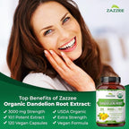 Zazzee Herbal Uric Acid Cleanse Bundle | USDA Organic Dandelion Root Extract Capsules Plus Super Concentrated 10:1 Organic Tart Cherry Extract Capsules | Non-GMO Vegan & ISO Lab Tested