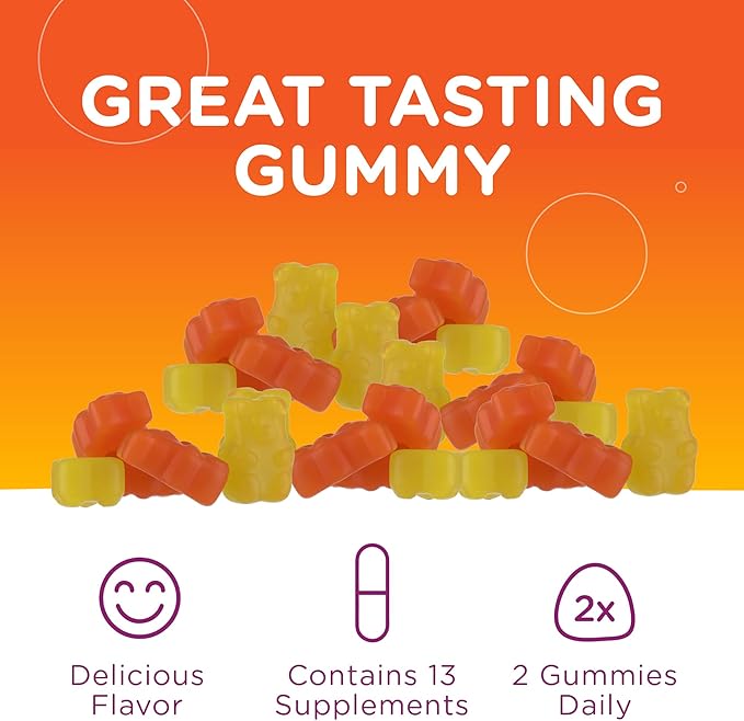 Zahler - Chapter One Kids Multivitamin Gummy with 13 Vitamins & Nutrients (120 Flavored Gummies) - Certified Kosher Kids Vitamins Including Vitamin C, D3, Zinc & More - Delicious Multivitamin Gummies