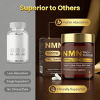 NMN Supplement 1000mg, 4-in-1 Liposomal NMN for NAD+ Supplement, nmn Supplement with Quercetin, Cellular Energy & NAD+ Levels Support for Men & Women, 60 Capsules
