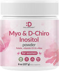 Myo-Inositol & D-Chiro Inositol Supplement Powder for Women | 40:1 Ratio with Methylfolate, Vitamin D3 & Vitex | Supports Hormonal Balance & Ovarian Health | Non-GMO | 8oz (109 Servings)