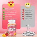 Center-Filled Iron Gummies for Adults & Kids - Iron Supplement with Vitamin B6, B12, C, Zinc, Folate - Support Women Iron Deficiency, Anemia, Blood Builder - Sugar Free Vegan 60ct Peach & Mango Flavor
