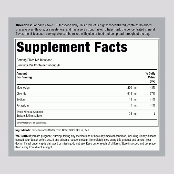 Piping Rock Trace Mineral Liquid | 8 fl oz | Therapeutic Grade Supplement | Non GMO, Gluten Free