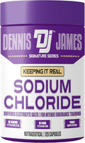 Dennis James Signature Series Sodium Chloride – 1000mg | 120 Capsules | Electrolyte Support, Hydration Balance & Muscle Function | Non-GMO | 120 Servings