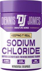 Dennis James Signature Series Sodium Chloride – 1000mg | 120 Capsules | Electrolyte Support, Hydration Balance & Muscle Function | Non-GMO | 120 Servings