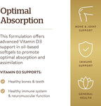 Solgar Vitamin D3 (Cholecalciferol) 25 MCG (1000 IU), 250 Softgels - Helps Maintain Healthy Bones & Teeth - Immune System Support - Non-GMO, Gluten-Free, Dairy Free - 250 Servings