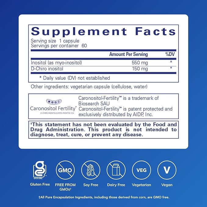Pure Encapsulations Inositol Complex | Supplement to Support Energy, Healthy Metabolism, and Ovarian Function* | 60 Capsules