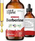 Wild & Organic Berberine Drops - Antioxidant Support - Liquid Berberine HCL 500mg - Add to Tea Supplement - Berberis Aristata Bark Extract - Pure, Vegan, Alcohol & Sugar-Free Tincture - 4 fl oz