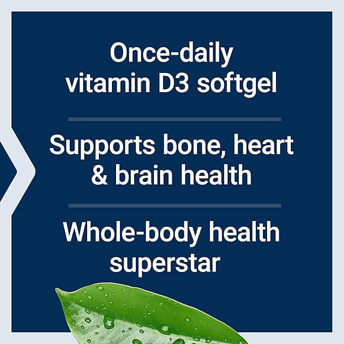 Life Extension Vitamin D3 125 mcg (5000 IU), Bone Health, Brain Performance, Immune System Support, Gluten-Free, Non-GMO, Once Daily, Two-Month Supply, 60 Softgels (Pack of 2)