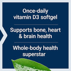 Life Extension Vitamin D3 125 mcg (5000 IU), Bone Health, Brain Performance, Immune System Support, Gluten-Free, Non-GMO, Once Daily, Two-Month Supply, 60 Softgels (Pack of 2)