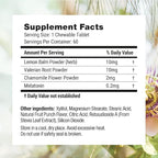 Nested Naturals Luna Kids Sugar-Free Sleep Aid Tablets for Children 4+ - Naturally Sourced Ingredients - Herbal Sleep Supplement with Chamomile, Melatonin, Valerian & Lemon Balm - 120 Chewable Tablets