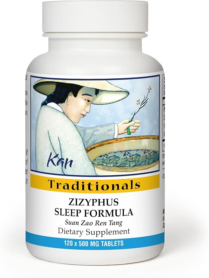 Kan Herbs Company Zizyphus Sleep Formula – Traditional Chinese Herbal Blend for Nighttime Balance and Relaxation Support, Promotes Overall Well-Being and Harmony, Herbal Supplement, 120 Tablets