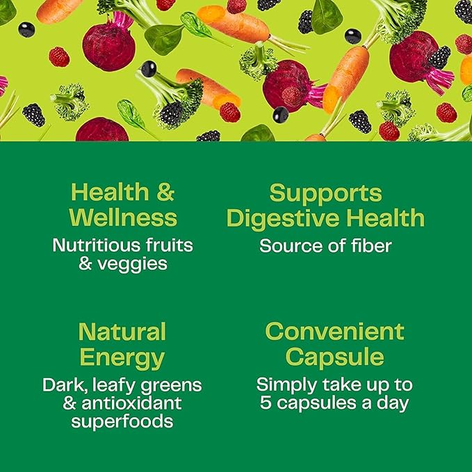 Amazing Grass Greens Blend Superfood Capsules: Super Greens with Organic Spirulina,Chlorella,Beet Root Powder,Digestive Enzymes & Probiotics,150 Capsules (Packaging May Vary),(Pack of 2)