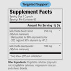 PureFormulas Milk Thistle Supreme 250 mg – Liver Health & Antioxidant Support – Non-GMO Vegetarian Capsules – 60 Count