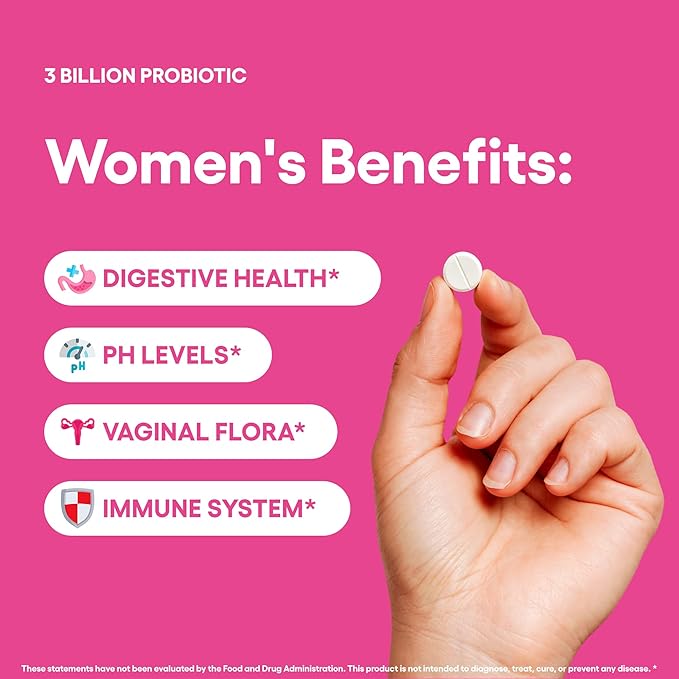Natural Foundation Supplements Probiotics for Women Supplement Supports Vaginal & Digestive Health 240 Tablets 3 Billion CFU (240, Women's Probiotics)