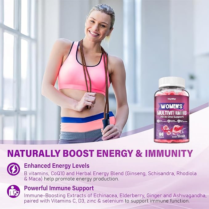 Methylated Multivitamin Gummy for Women - Womens Multivitamin Gummies with Vitamins A C D E, Methylated Folate, Biotin, B Complex, Iron, CoQ10, Inositol - Multi Vitamins for Women 120 Count