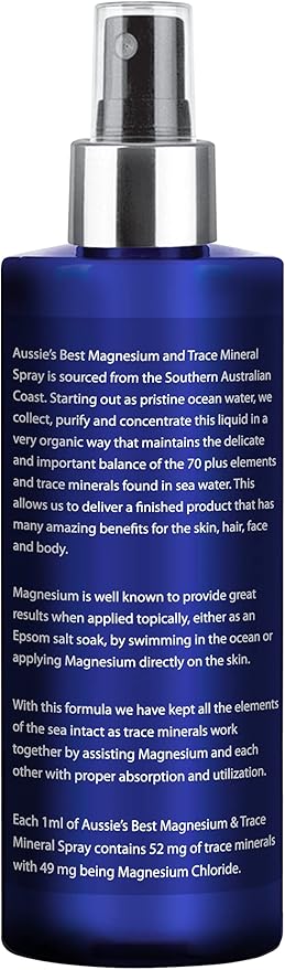 Aussie Trace Minerals - Magnesium & Trace Mineral Spray with Over 70 Trace Minerals.