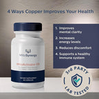 MitoActivator EX - BioCopper1 Cu1 (Cunermuspir) 0.5mg Extra Strength Bioavailable Copper - Mitochondrial NAD+ ATP Booster, Anti-Aging, Anti-Graying, Tick Immune Support