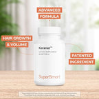 Supersmart - Keranat (Advanced Formula with Biotin) - Hair Supplement for Volume & Growth - Hair Loss Vitamins | Non-GMO & Gluten Free - 60 Softgels