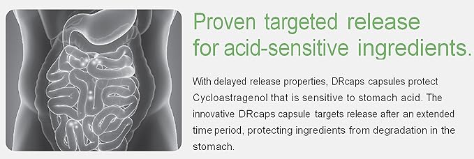Nature'sbliss Cycloastragenol 25mg 99%,Telomere Supplements, Astragalus Root Extract, Anti Aging Supplement, Immunity Boost, Stomach Acid Protected, Super Absorption, 30 Capsules