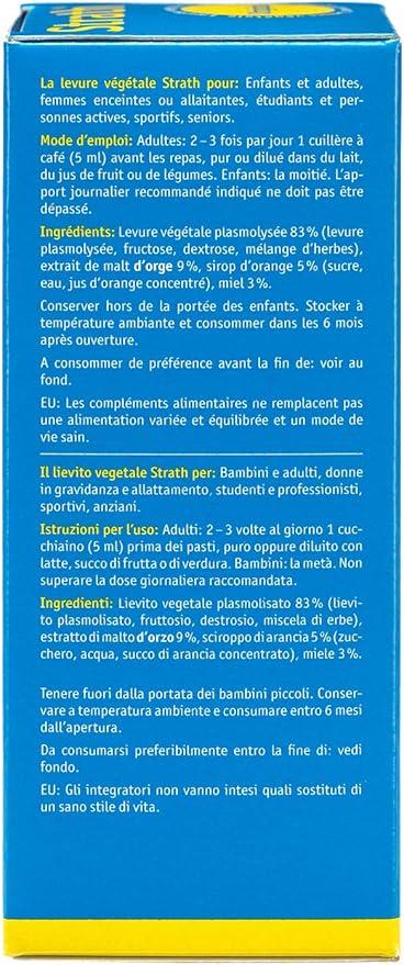 Strath, Fermented Herbal Yeast Postbiotic | 8.4 Fl Oz Daily Nutritional Supplement Liquid | Supports Metabolism | Vegetarian | Lactose-Free | No Artificial Additives | Single Count
