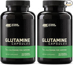 Optimum Nutrition L-Glutamine Muscle Recovery Capsules, 1000mg, 240 Count (Package May Vary) (Pack of 2)