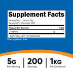 Nutricost L-Arginine Powder 1KG - Pure L-Arginine, 5g Per Serving